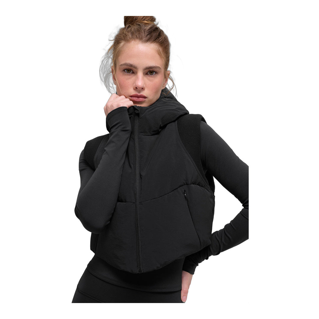 alo Fast Lane Puffer Vest - Black