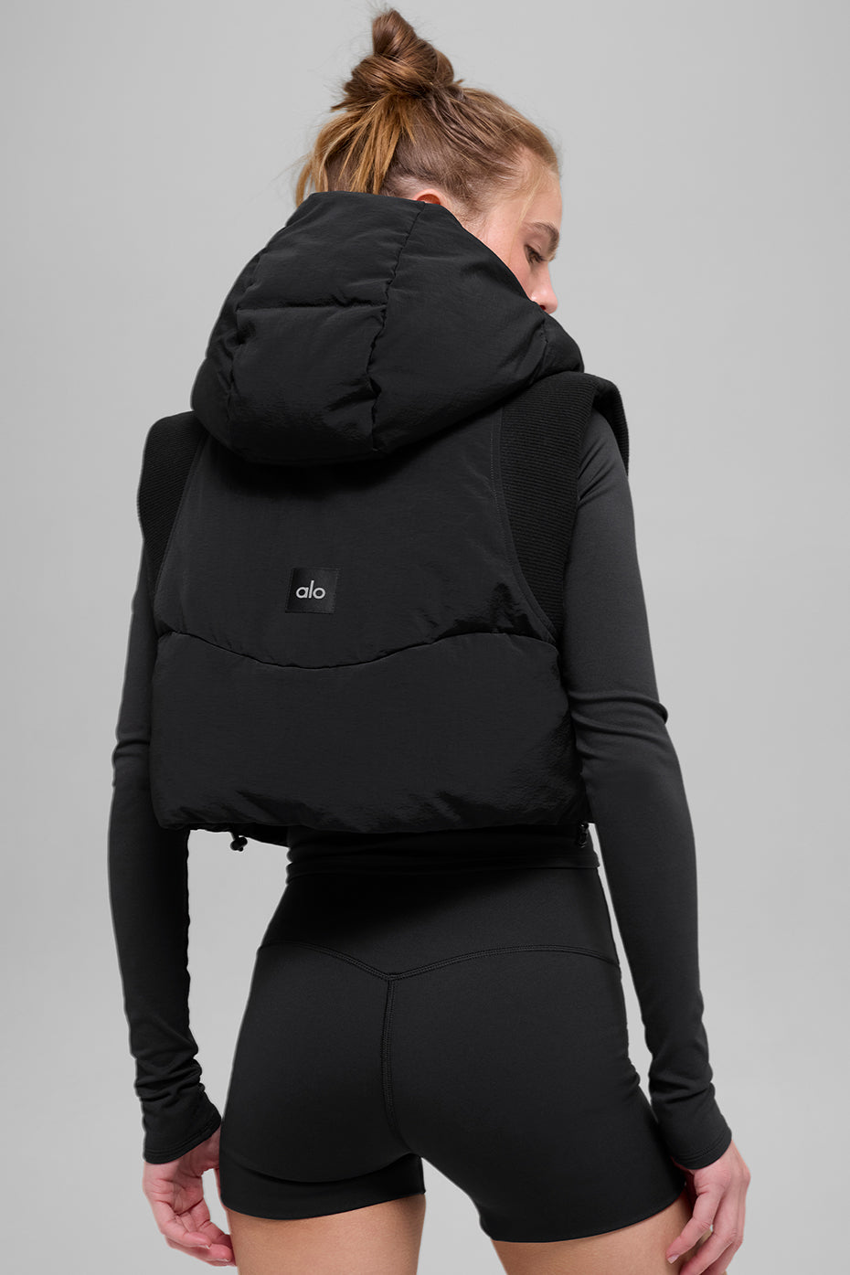 alo Fast Lane Puffer Vest - Black