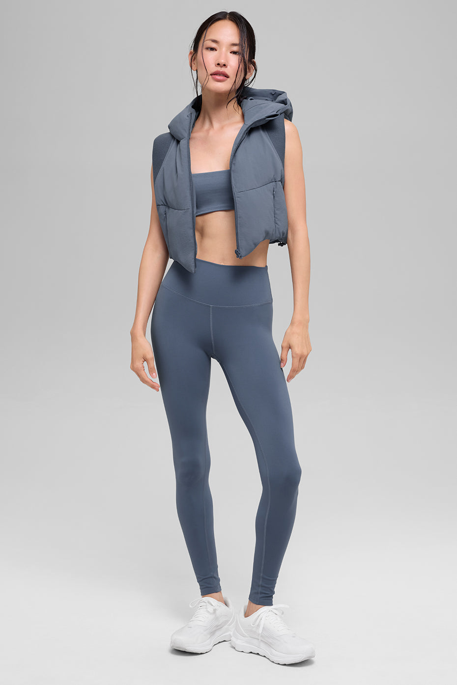 alo Fast Lane Puffer Vest - Bluestone
