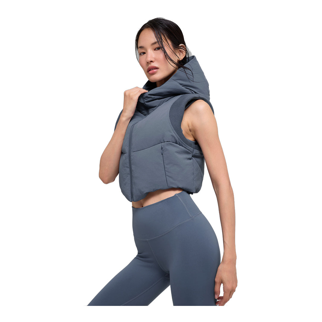 alo Fast Lane Puffer Vest - Bluestone