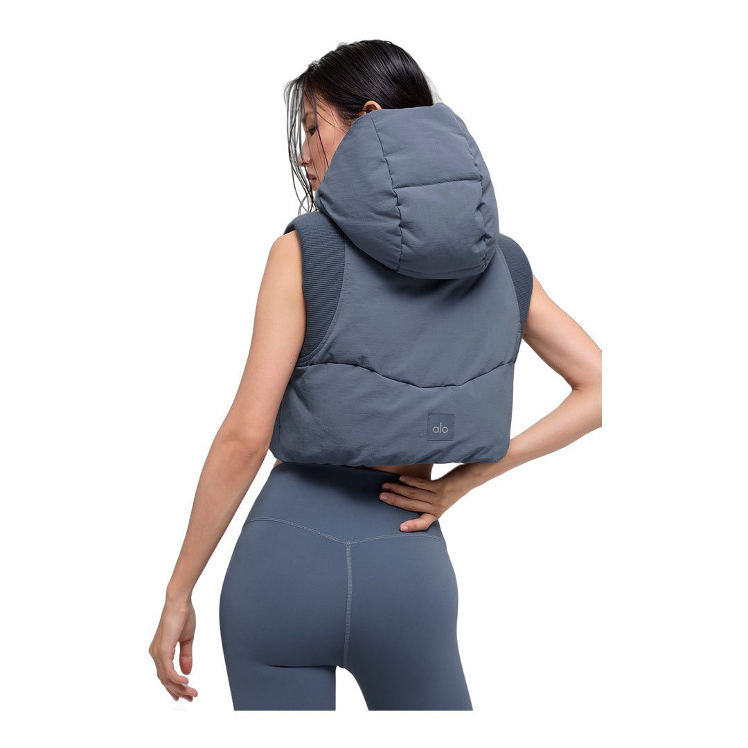 alo Fast Lane Puffer Vest - Bluestone