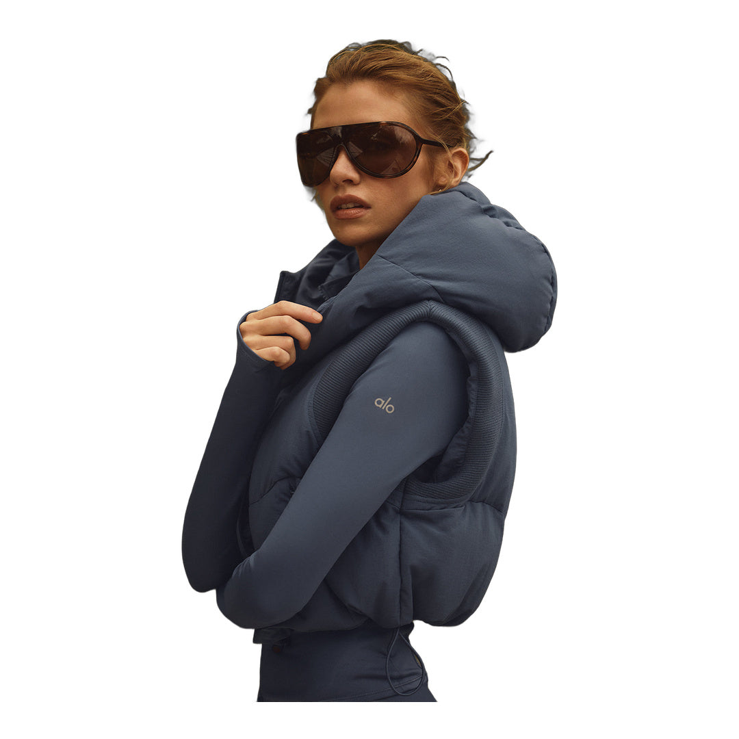 alo Fast Lane Puffer Vest - Bluestone