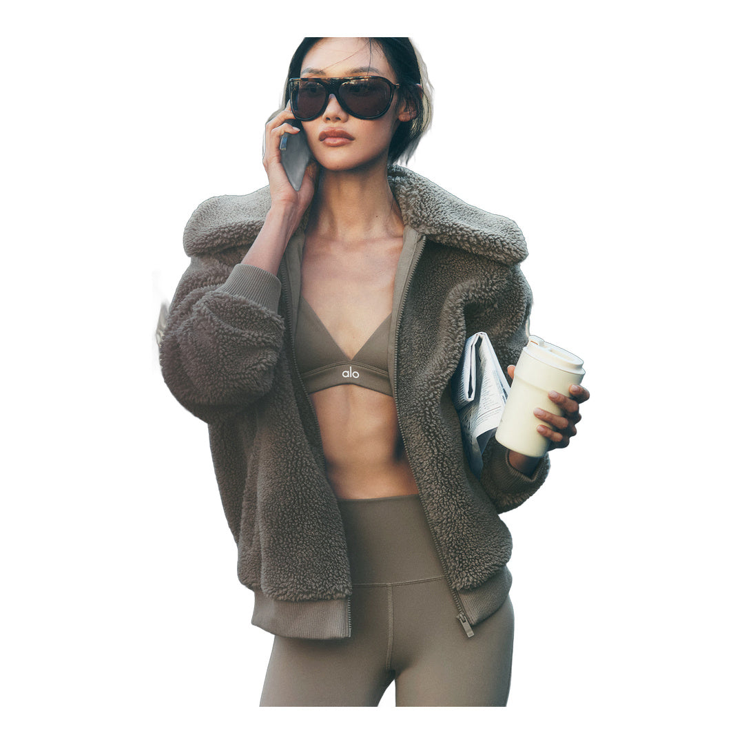 alo Sherpa Downtown Jacket - Light Cocoa