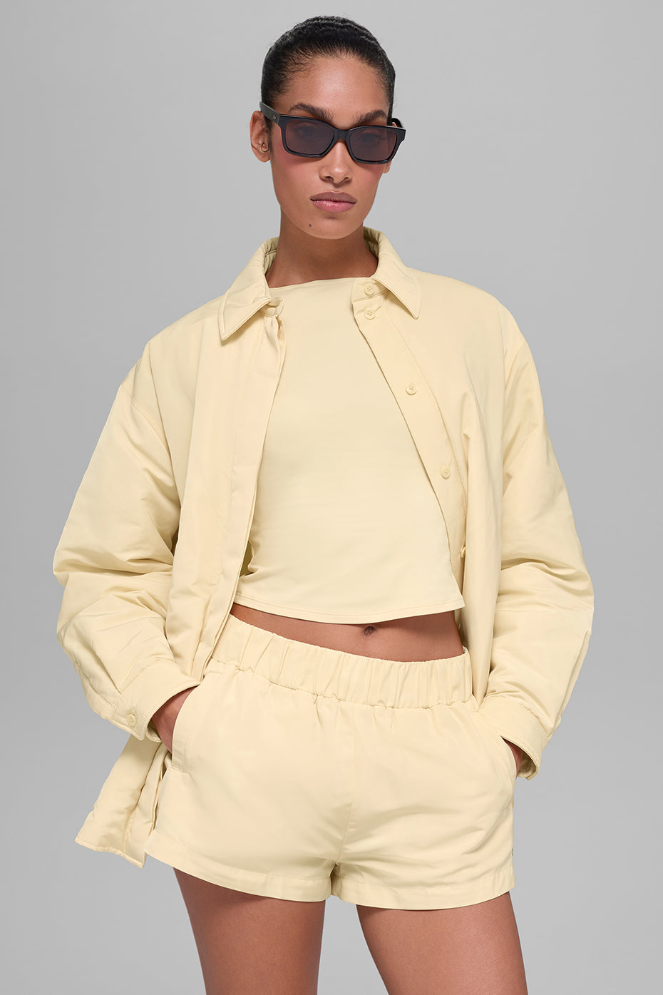 alo Socialite Shacket - Candlelight Yellow