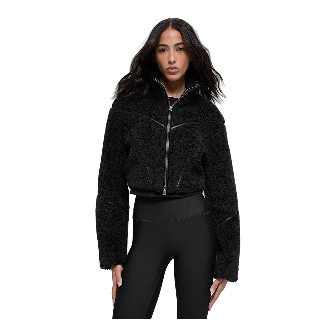 alo Sherpa Cropped Slope Side Jacket - Black
