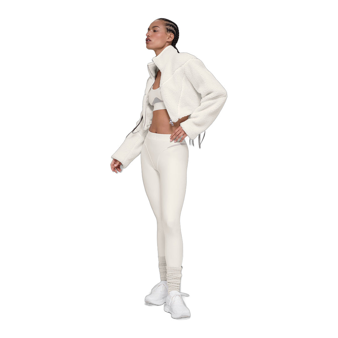 alo Sherpa Cropped Slope Side Jacket - Ivory