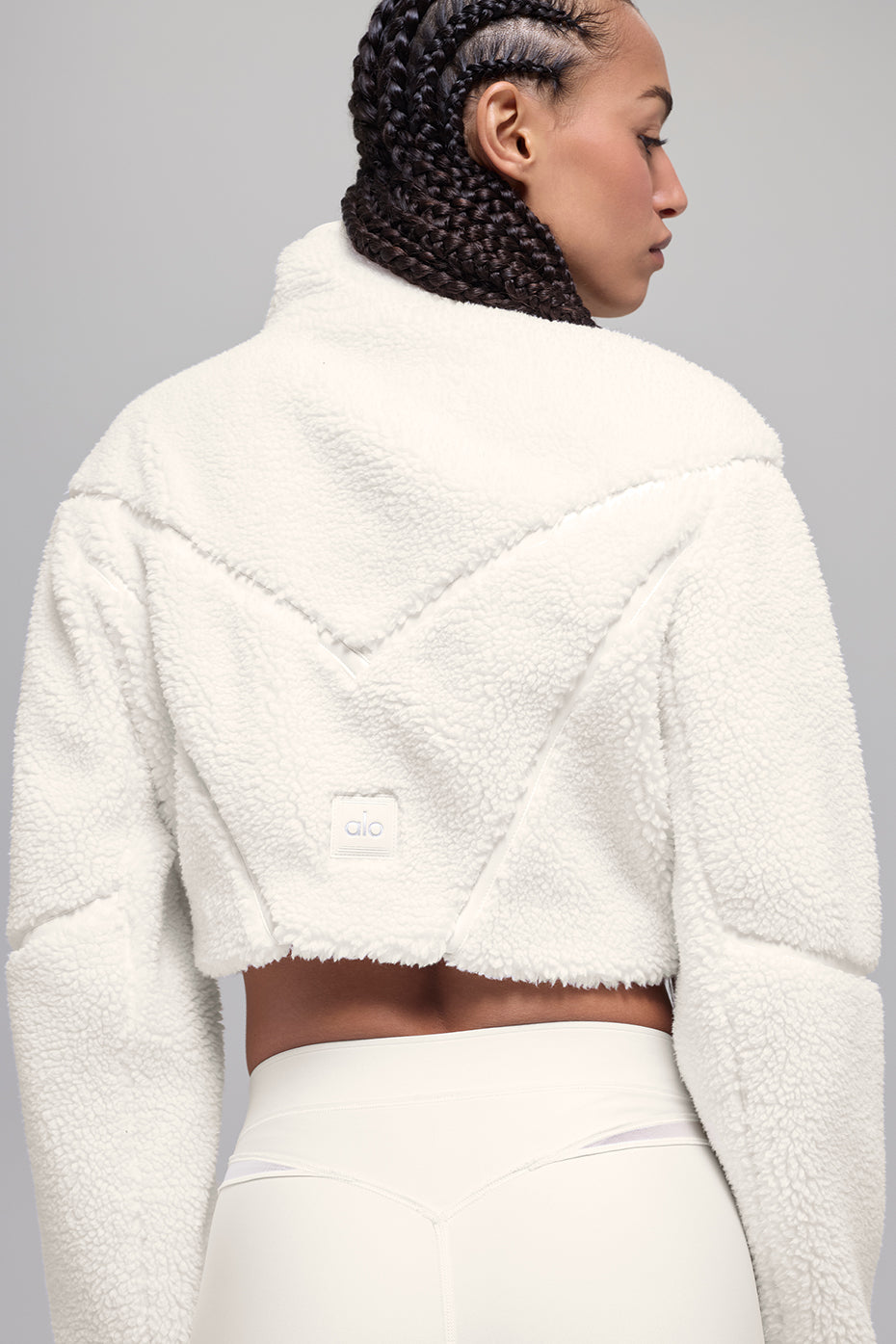 alo Sherpa Cropped Slope Side Jacket - Ivory
