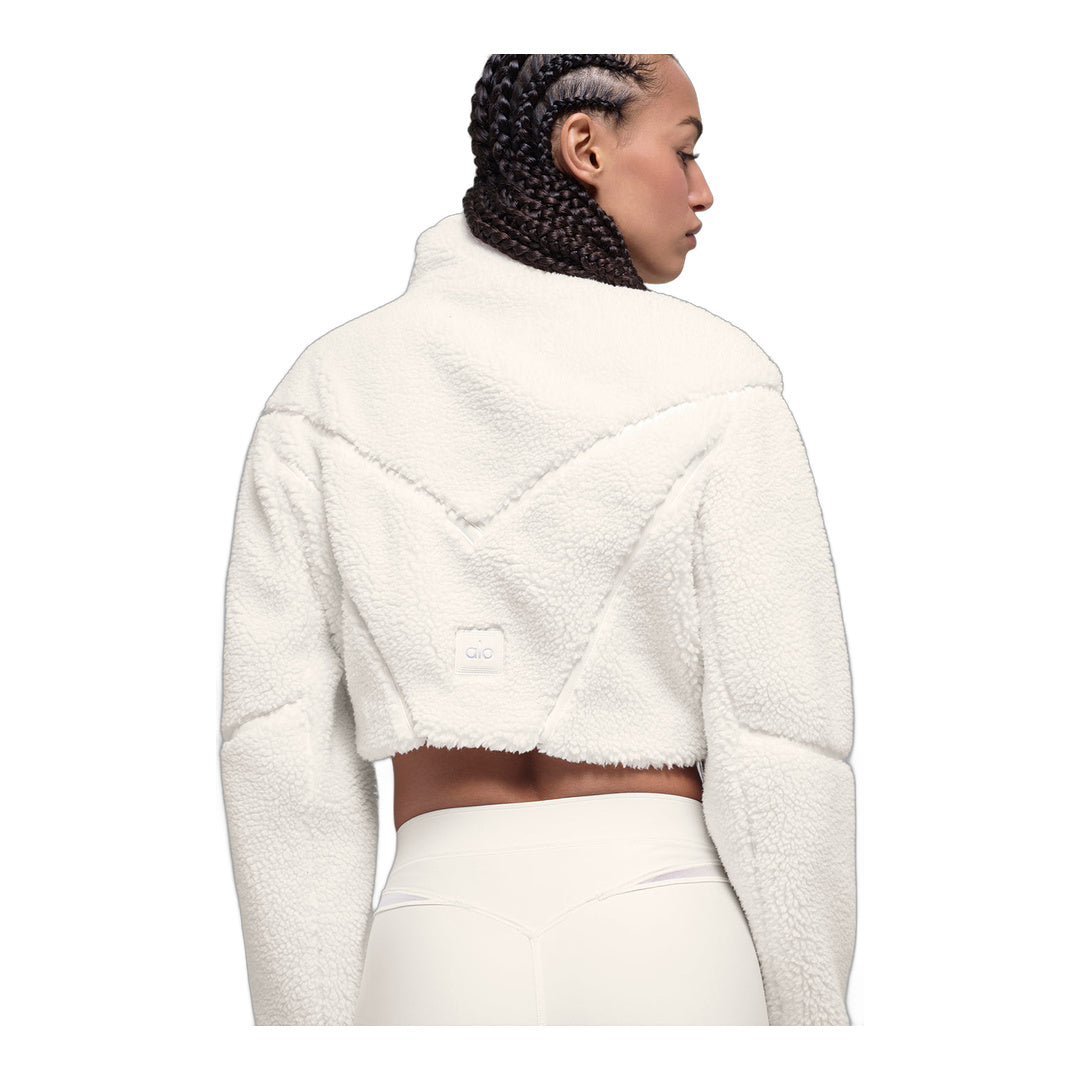 alo Sherpa Cropped Slope Side Jacket - Ivory