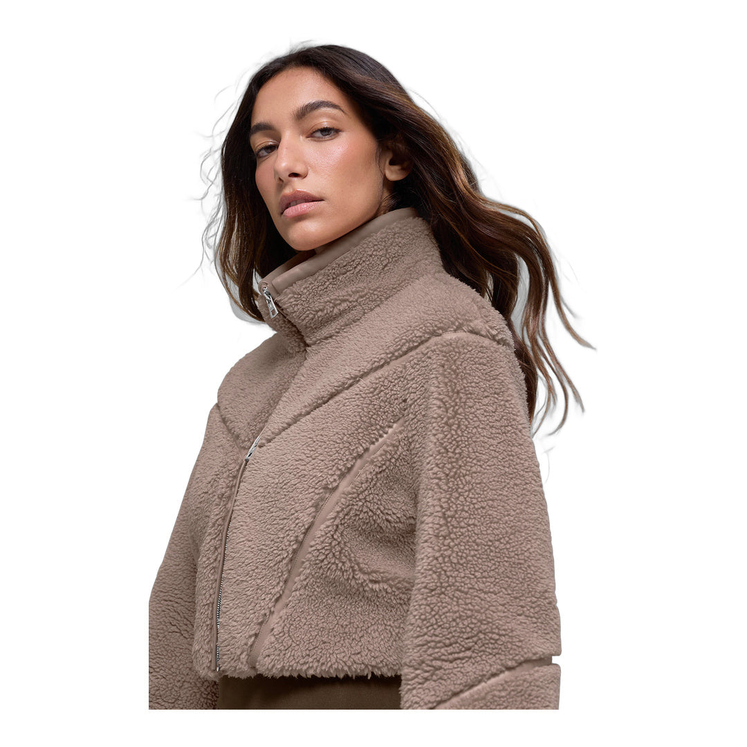 alo Sherpa Cropped Slope Side Jacket - Chai Latte