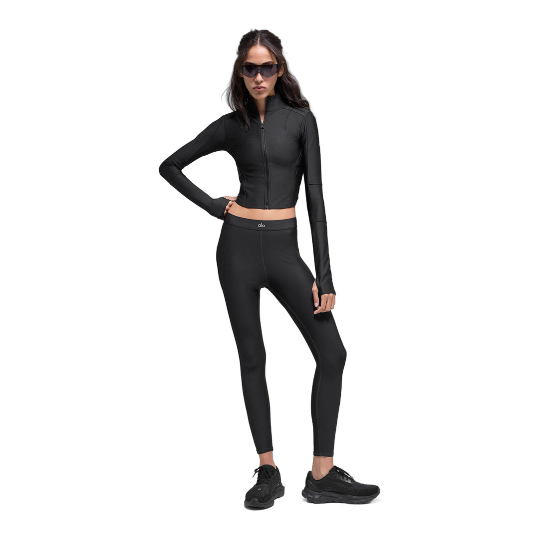 alo Airlift Ignite Zip Up Jacket - Black