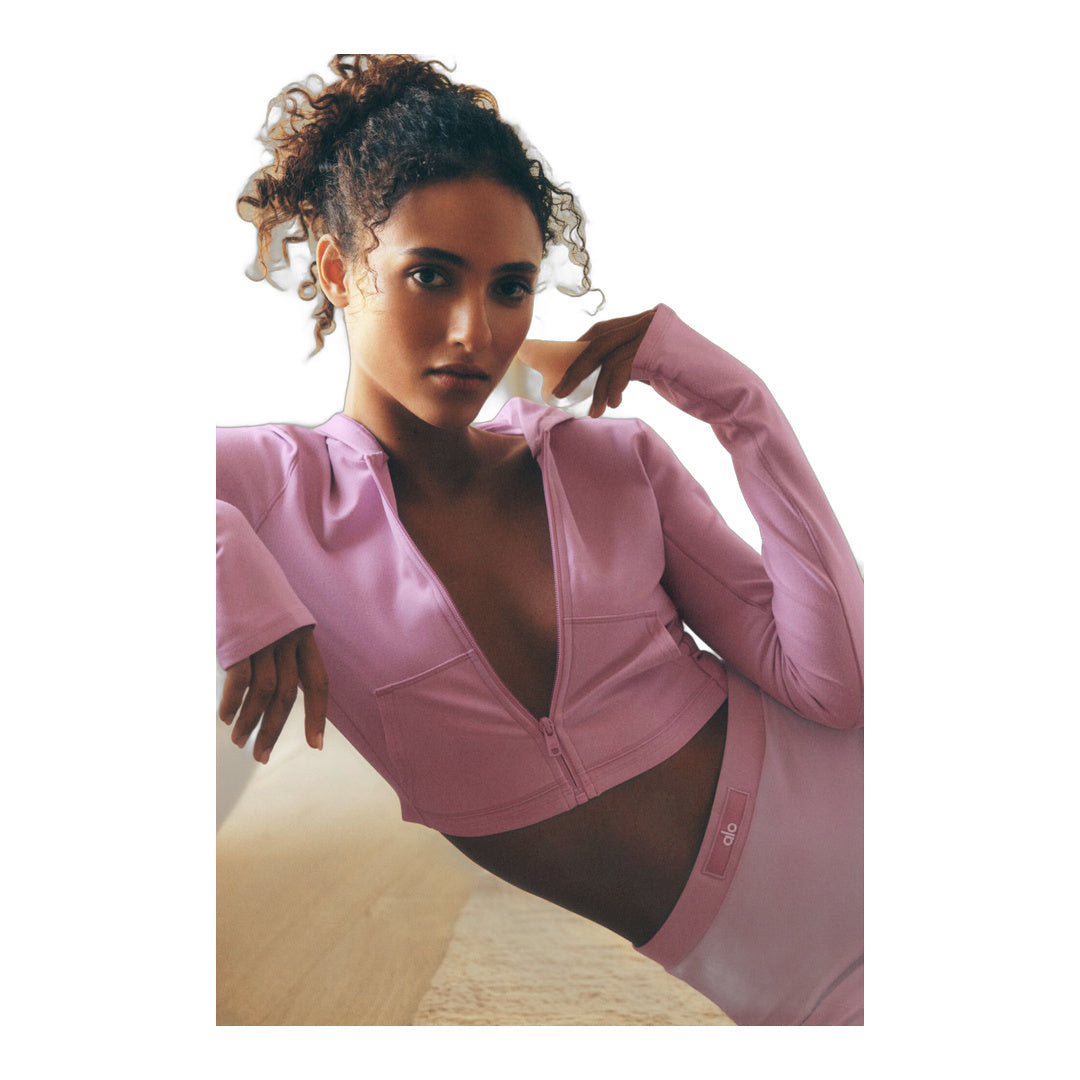 alo Alosoft Sincere Fitted Jacket - Candy Heart Pink