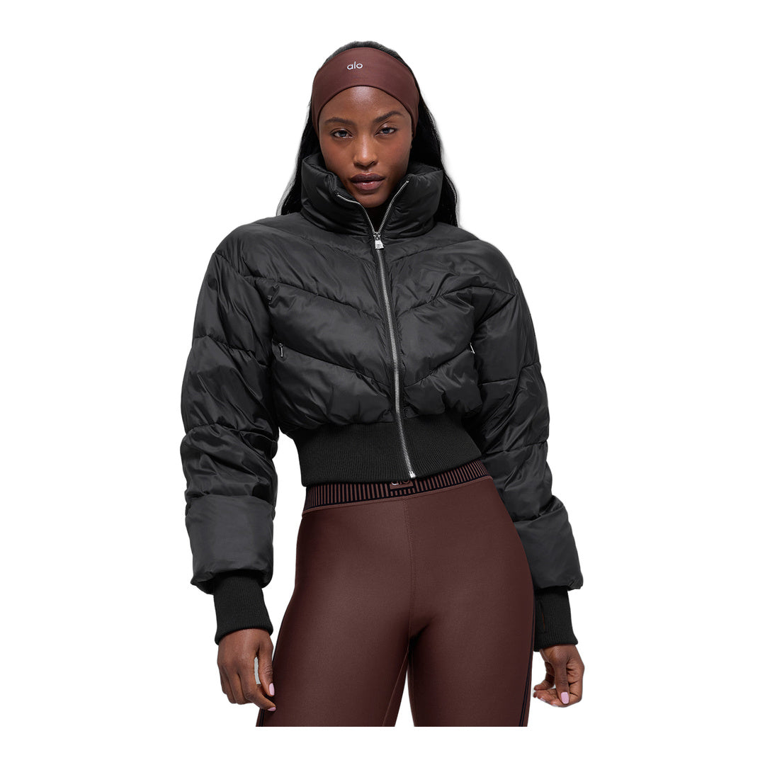 alo Cropped Atmosphere Puffer - Black