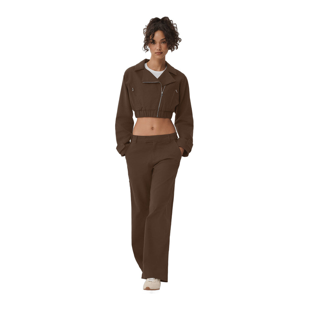alo Cropped Cosmopolitan Jacket - Espresso
