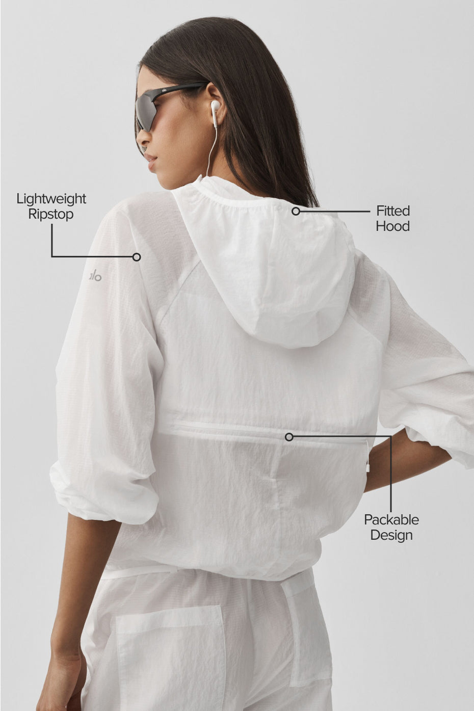 alo Ripstop Electric Jacket - White