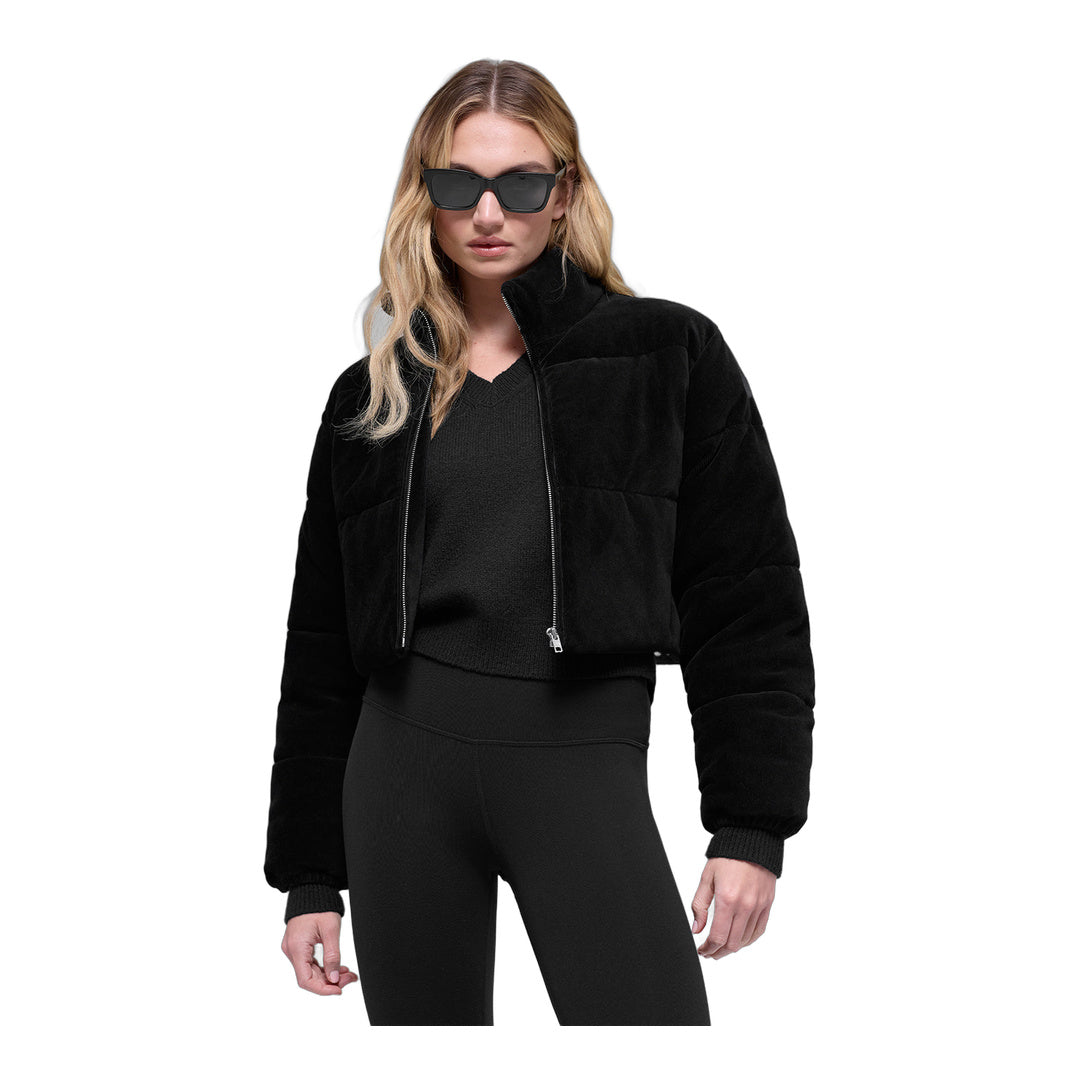 alo Micro Corduroy Dreamy Puffer - Black
