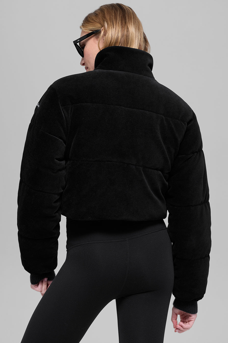 alo Micro Corduroy Dreamy Puffer - Black