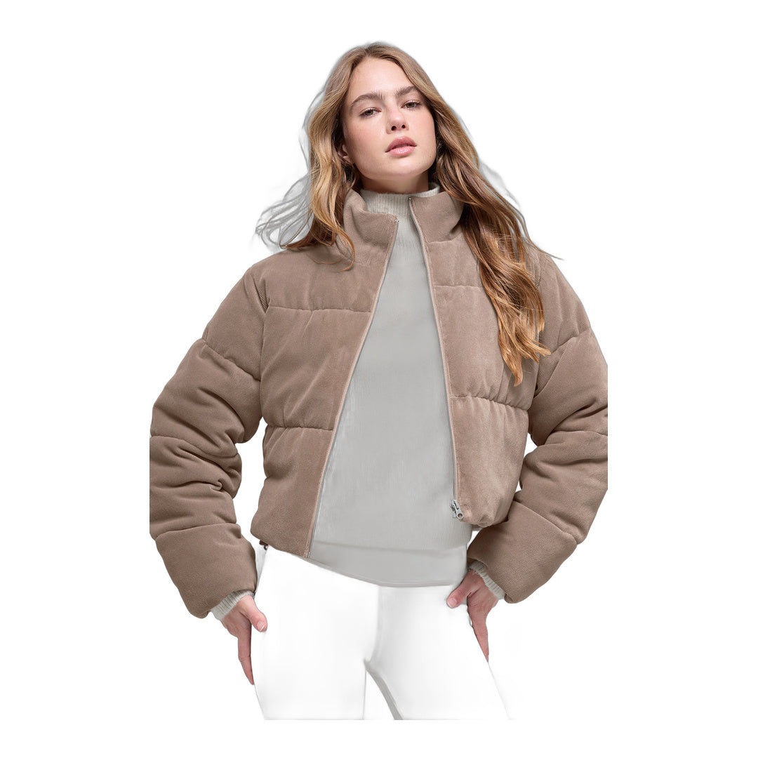 alo Micro Corduroy Dreamy Puffer - Chai Latte