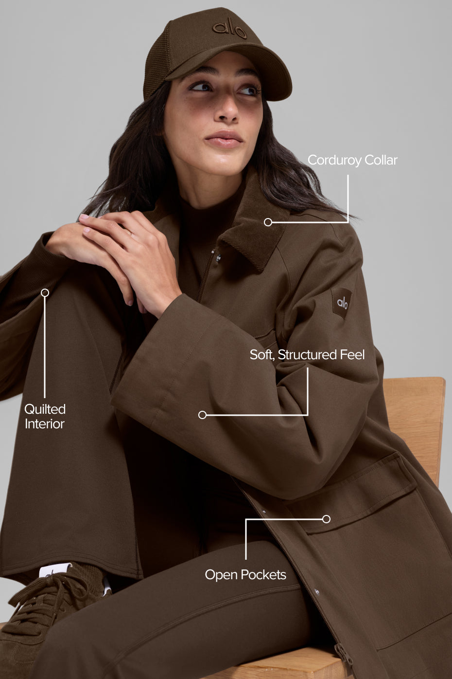 alo Twill Barn Jacket - Espresso