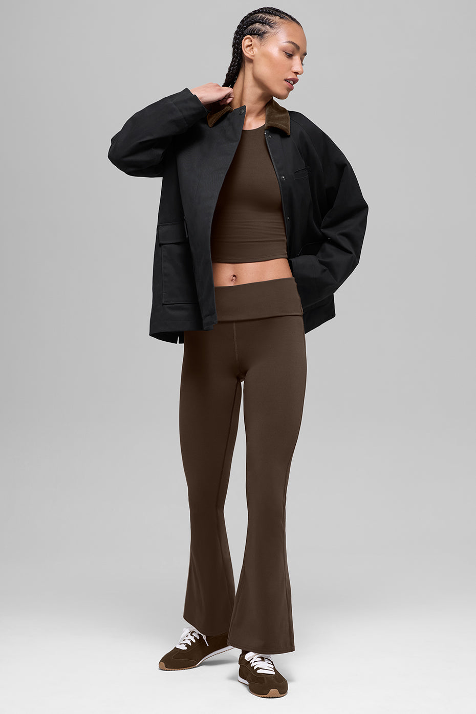 alo Twill Barn Jacket - Black/Espresso