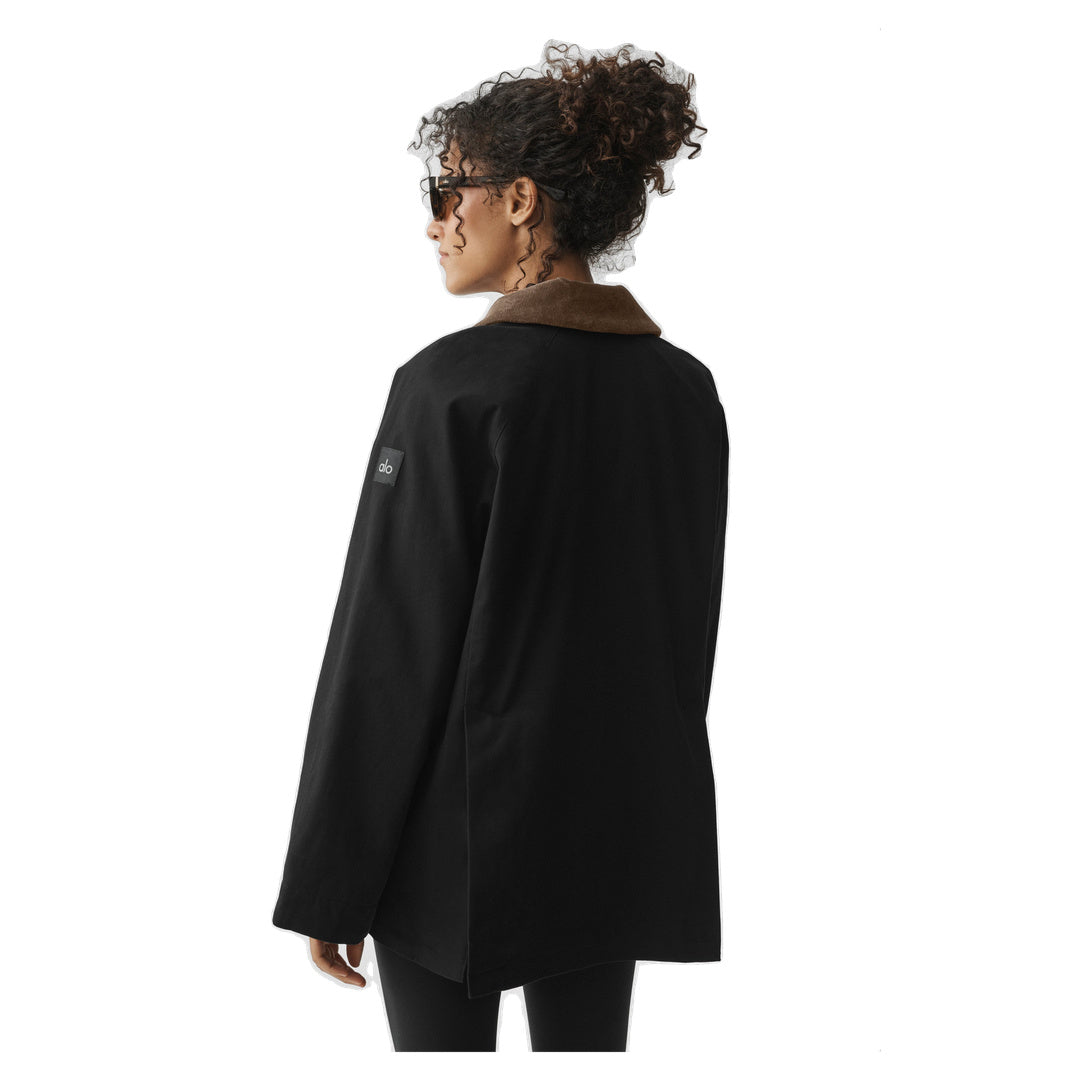 ALO Twill Barn Jacket - Black/Espresso