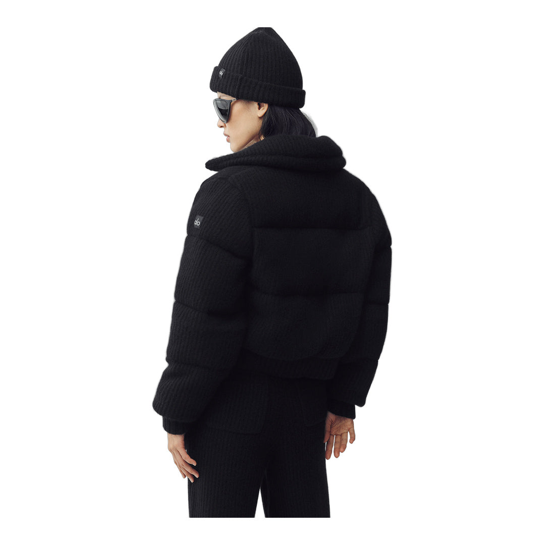 alo Cashmere Northstar Sweater Puffer - Black