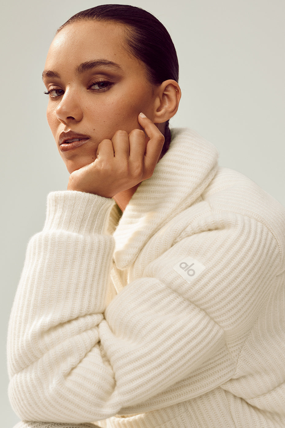 alo Cashmere Northstar Sweater Puffer - Ivory
