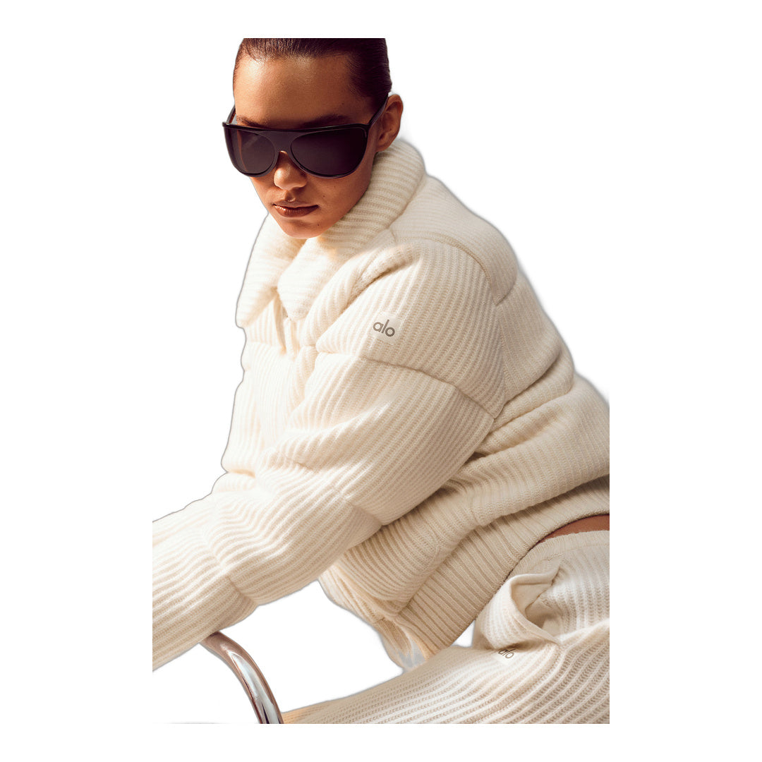 alo Cashmere Northstar Sweater Puffer - Ivory