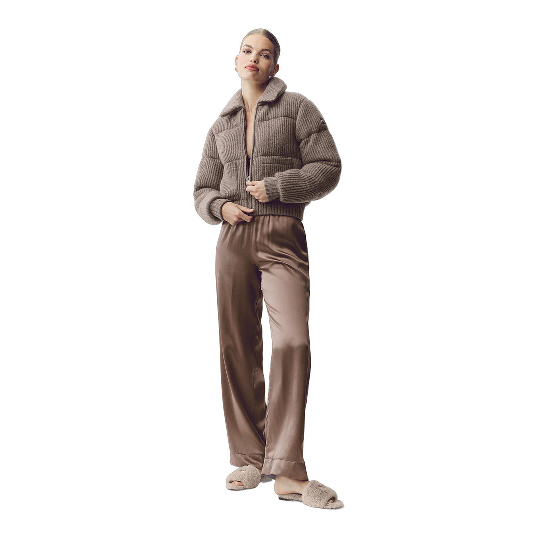 alo Cashmere Northstar Sweater Puffer - Alpine Cocoa Heather