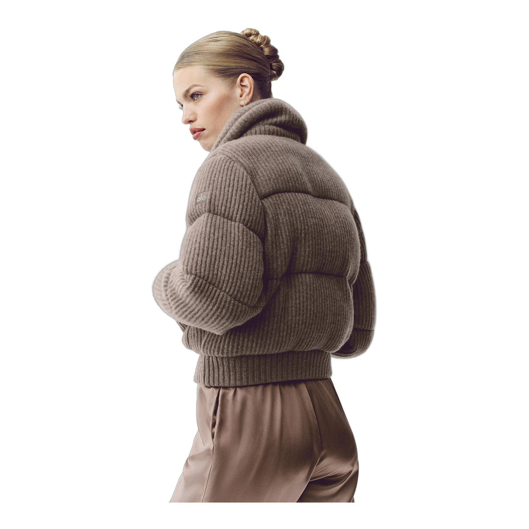 alo Cashmere Northstar Sweater Puffer - Alpine Cocoa Heather