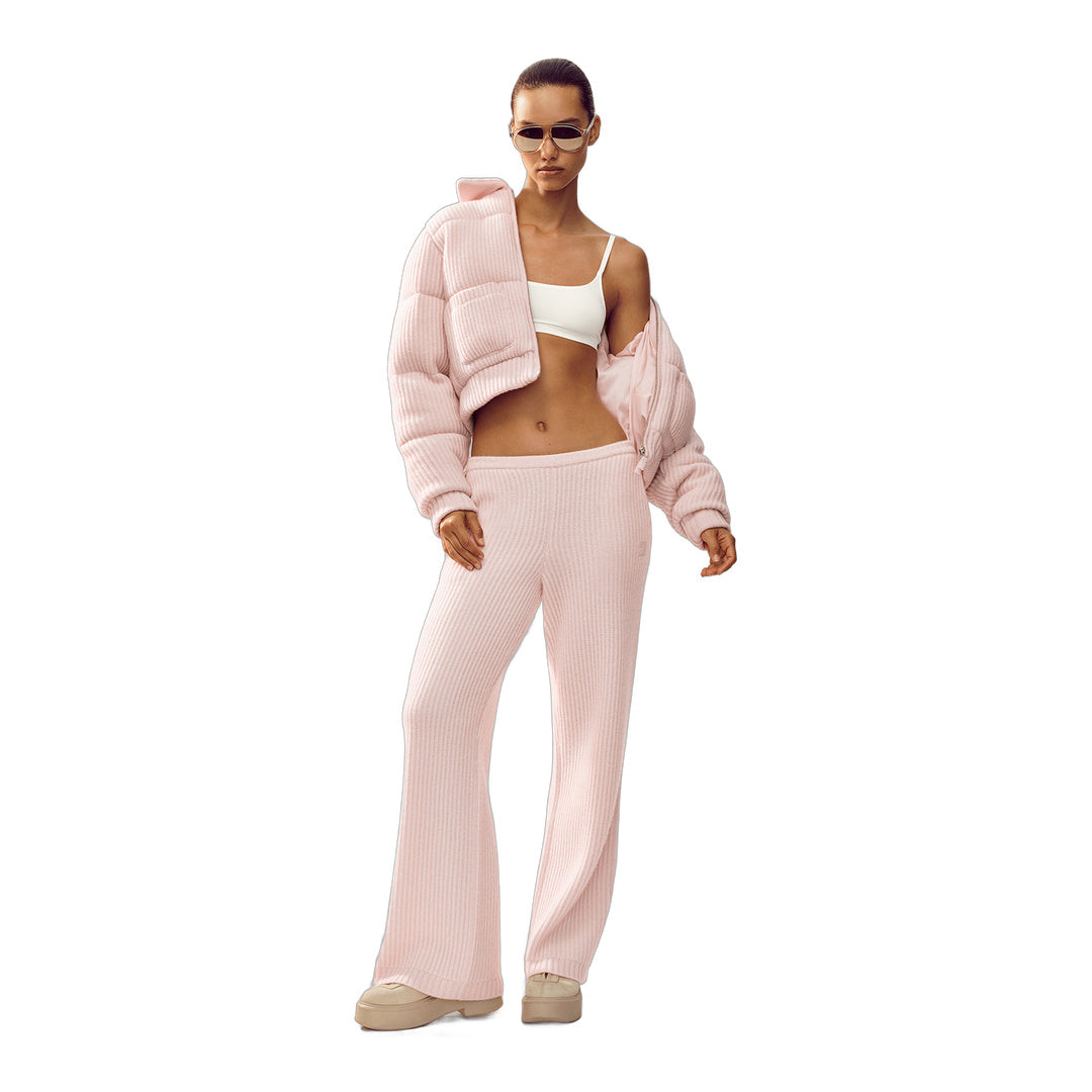 alo Cashmere Northstar Sweater Puffer - Frosted Pink