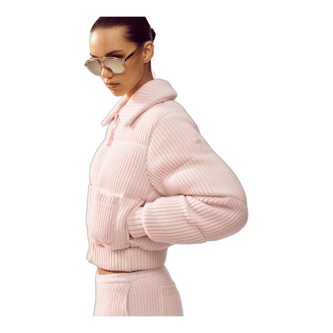 alo Cashmere Northstar Sweater Puffer - Frosted Pink