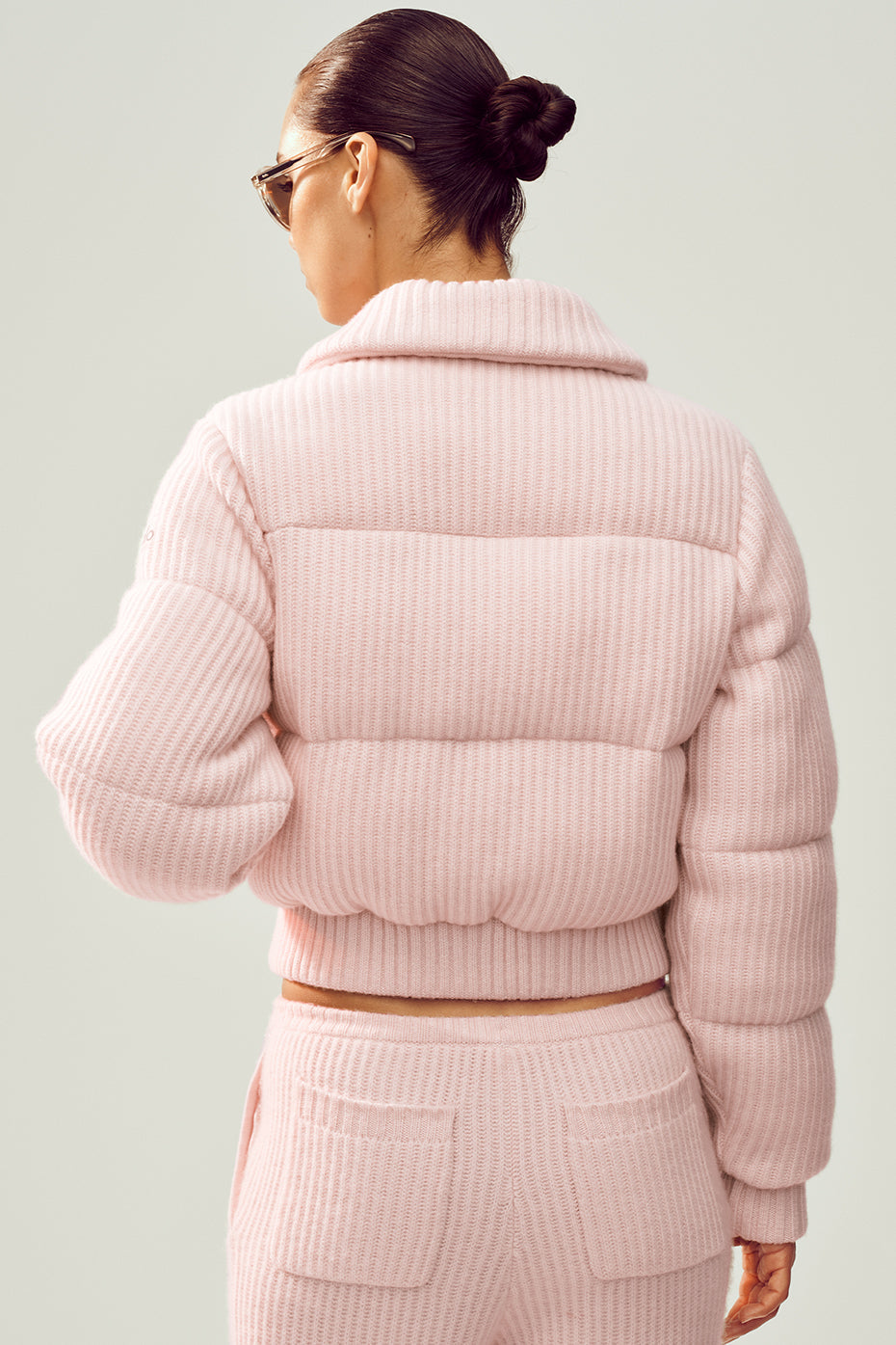 alo Cashmere Northstar Sweater Puffer - Frosted Pink