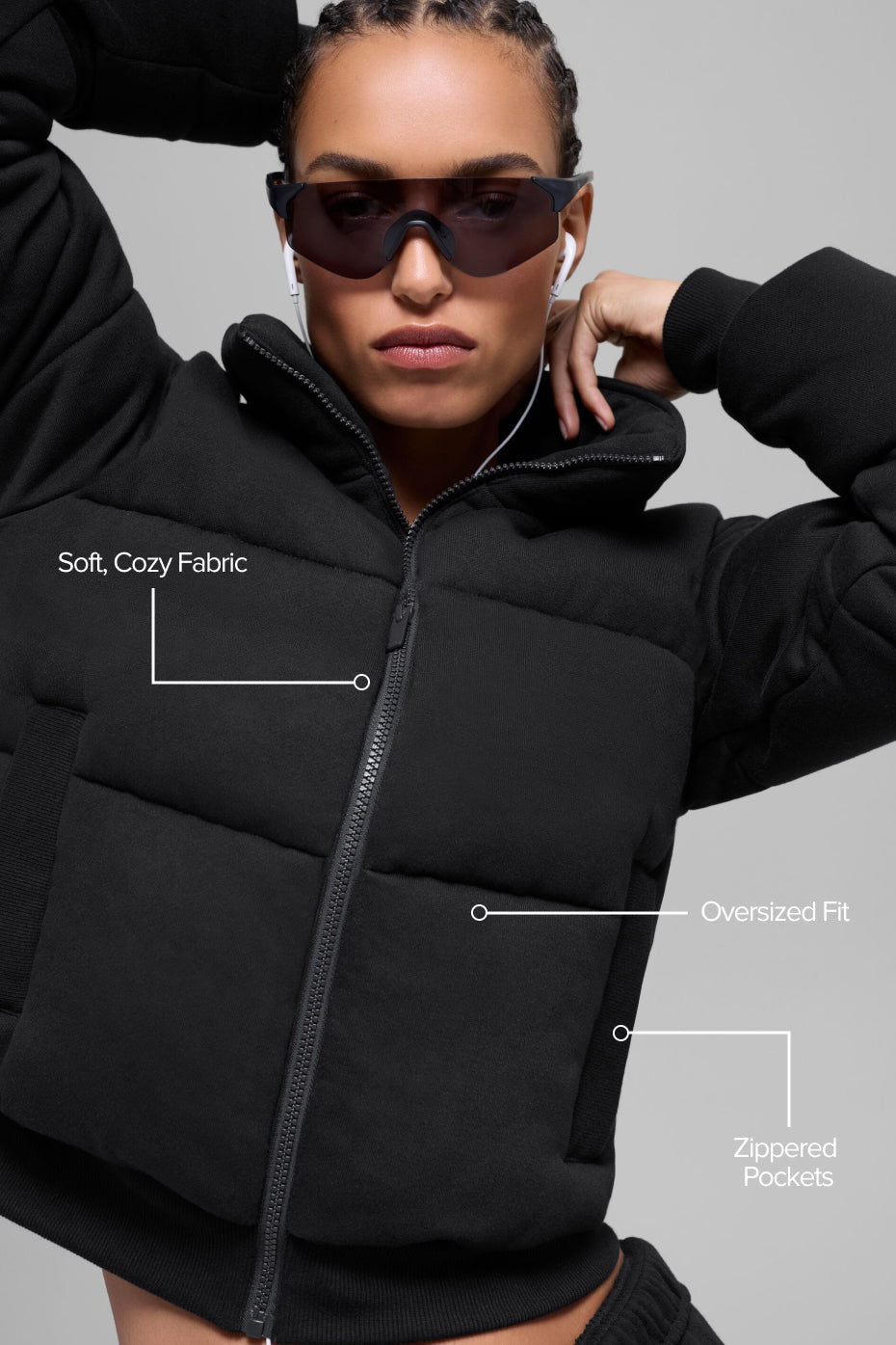 alo Sweatshirt Puffer - Black