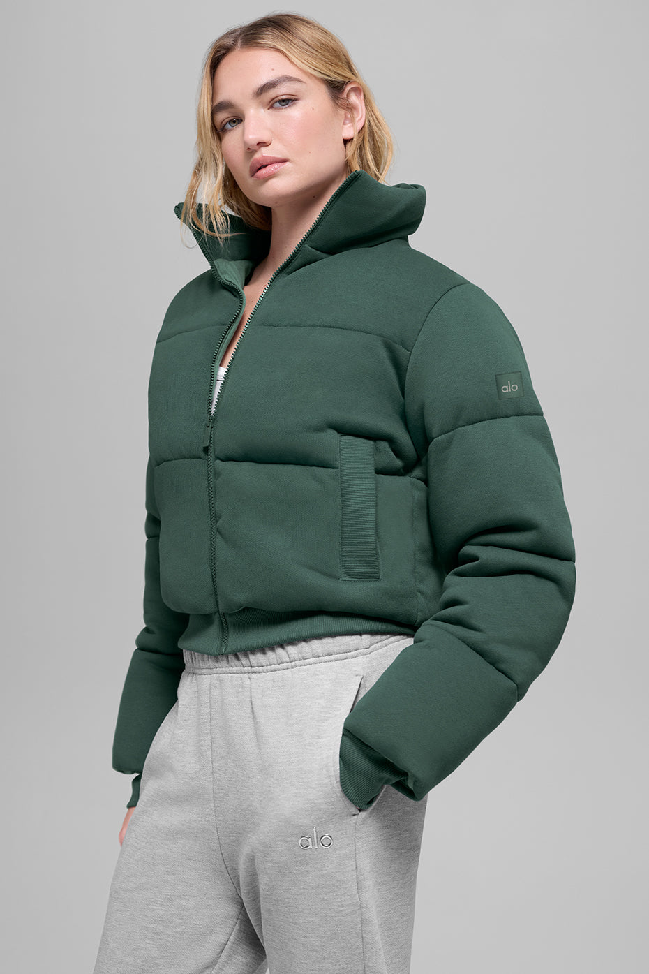 alo Sweatshirt Puffer - Clover Green
