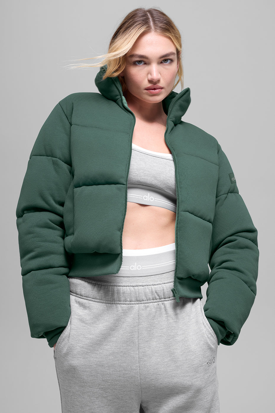 alo Sweatshirt Puffer - Clover Green