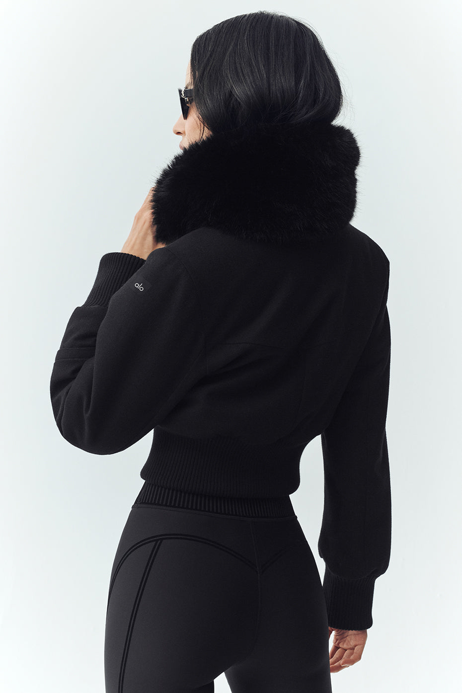 alo Wool Blend Bunny Slope Jacket - Black