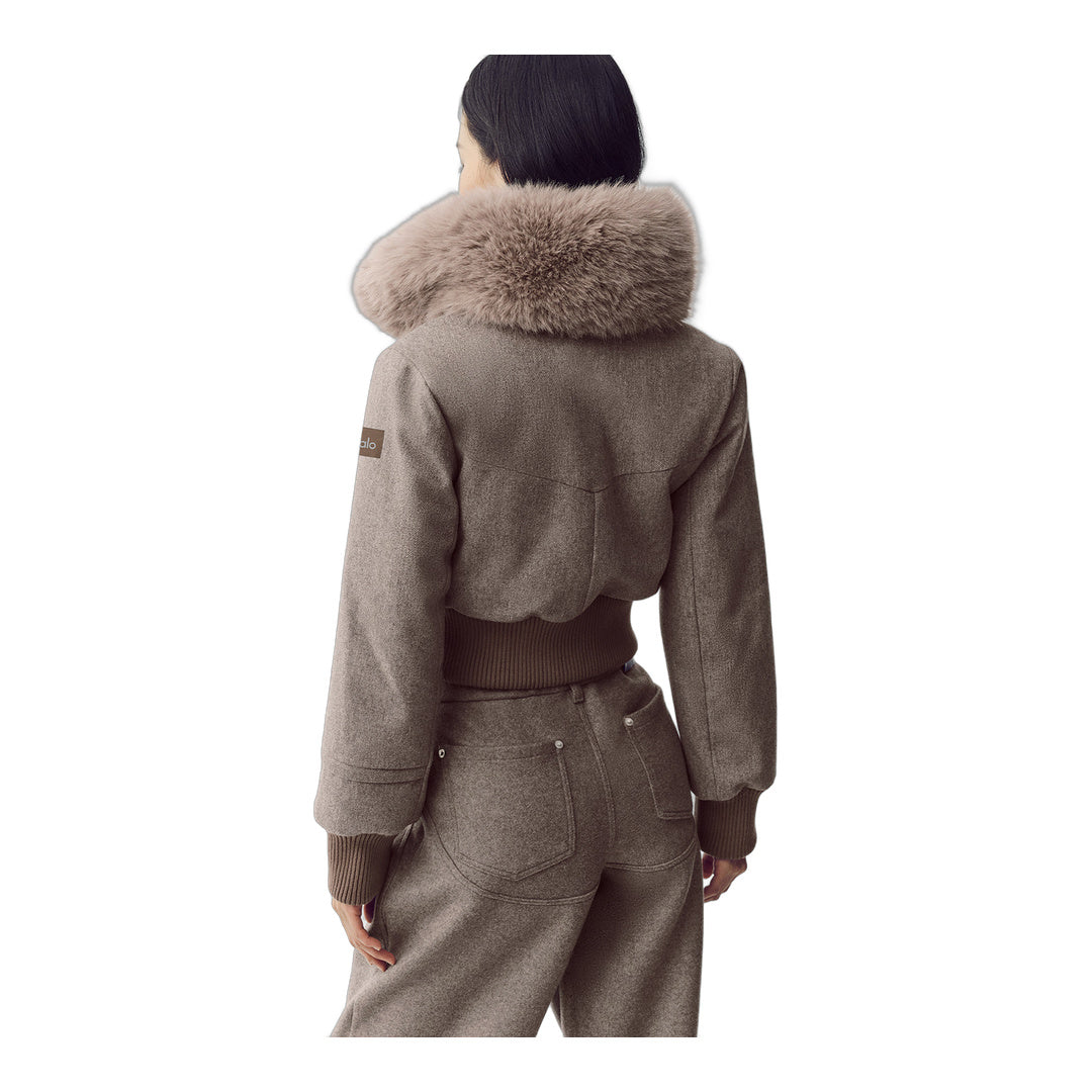 alo Wool Blend Bunny Slope Jacket - Alpine Cocoa Heather