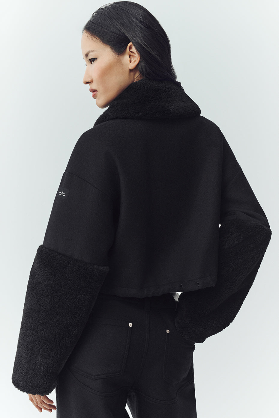 alo Wool Blend Nightfall Bomber - Black