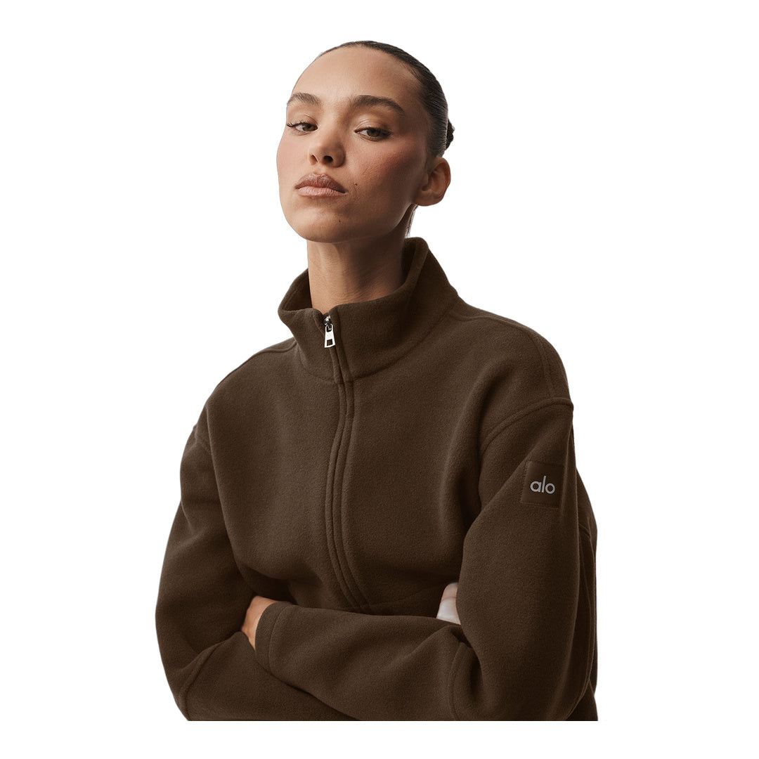 alo Double Face Wool City Girl Jacket - Espresso