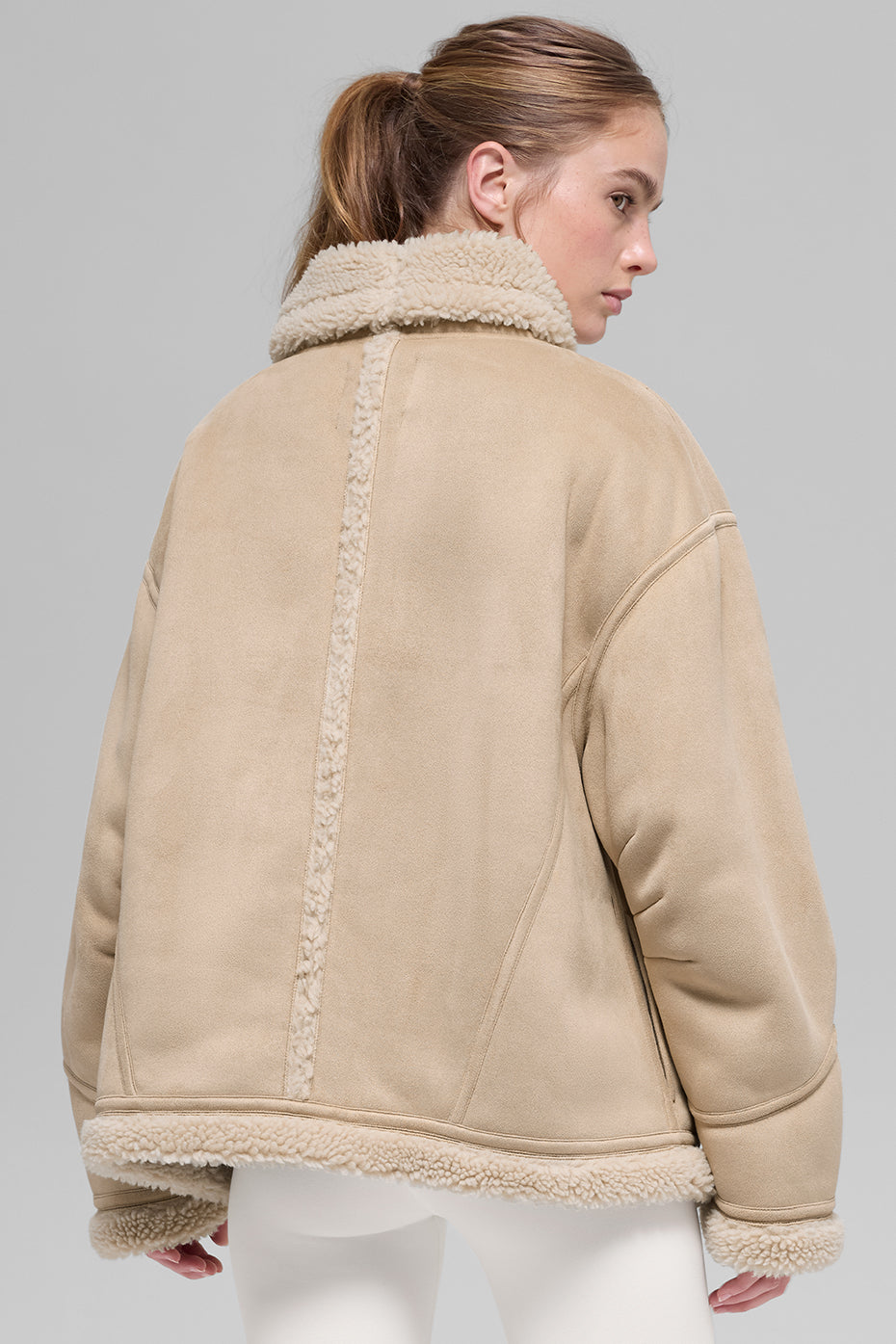 alo Faux Shearling Grand Jacket - Woodland Tan
