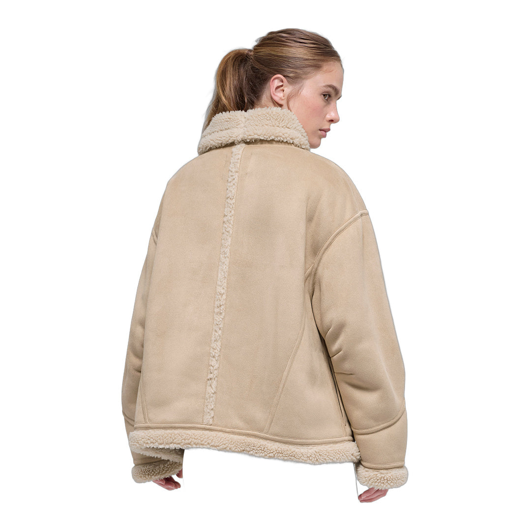 alo Faux Shearling Grand Jacket - Woodland Tan