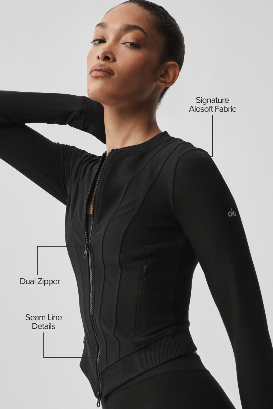 alo Alosoft Recharge Jacket - Black
