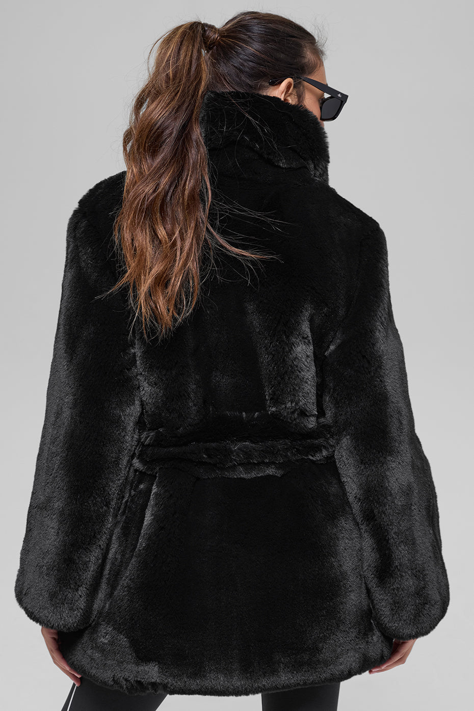 alo Faux Fur Starstruck Coat - Black