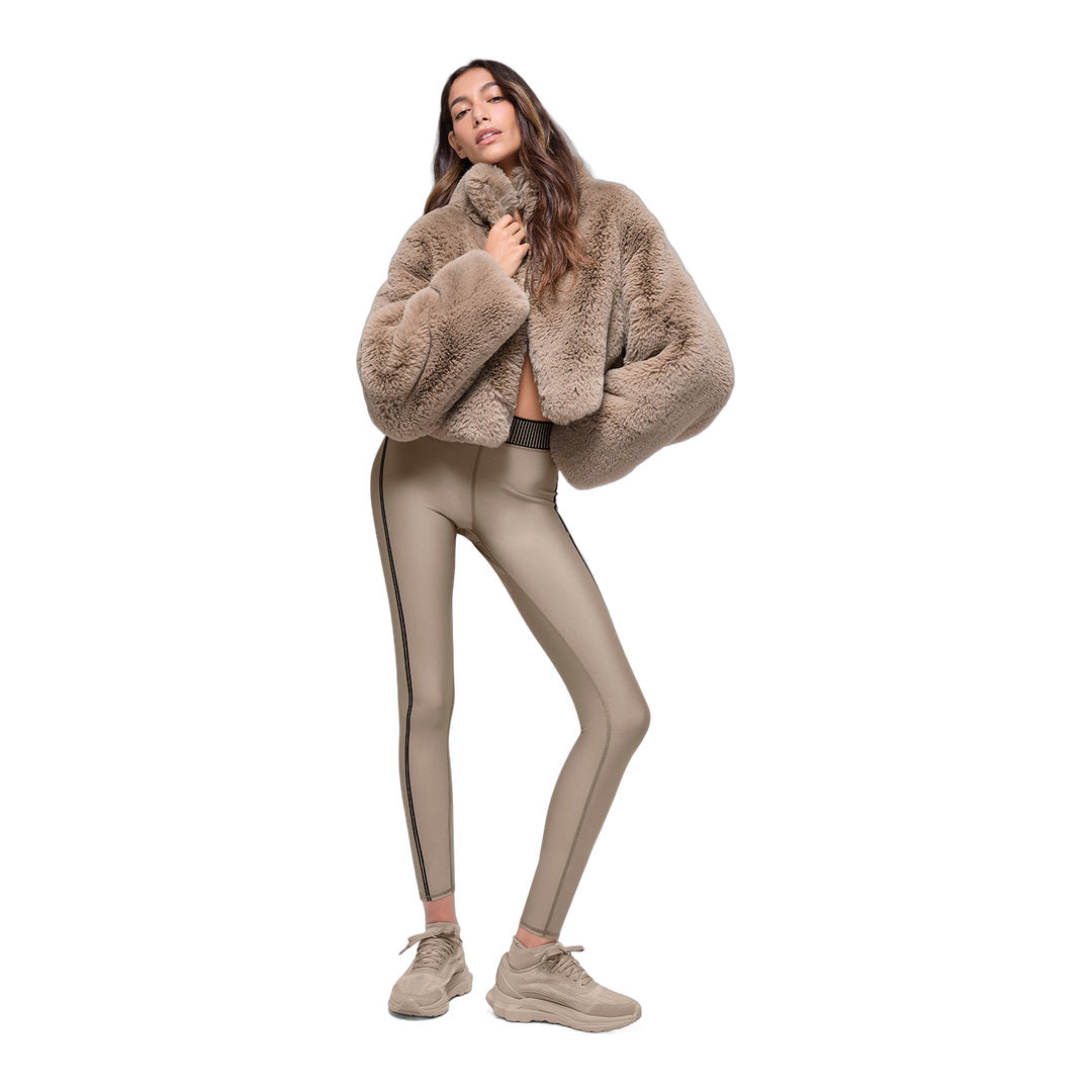 alo Faux Fur Allure Jacket - Oat