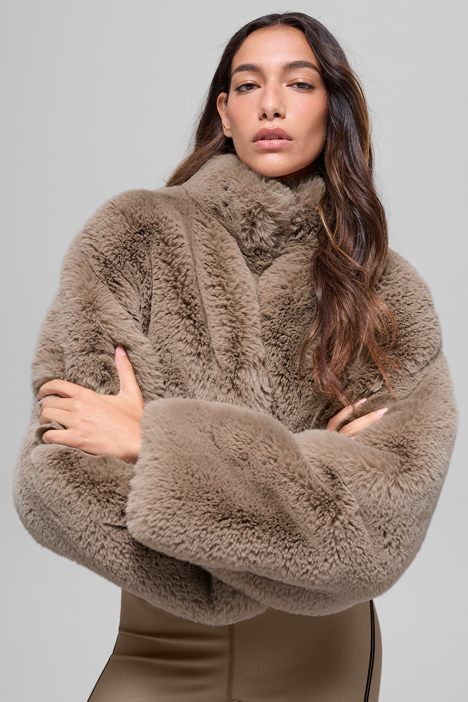 alo Faux Fur Allure Jacket - Oat