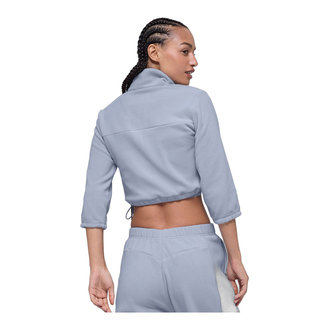 alo Polar Fleece Retreat Cropped Jacket - Winter Frost