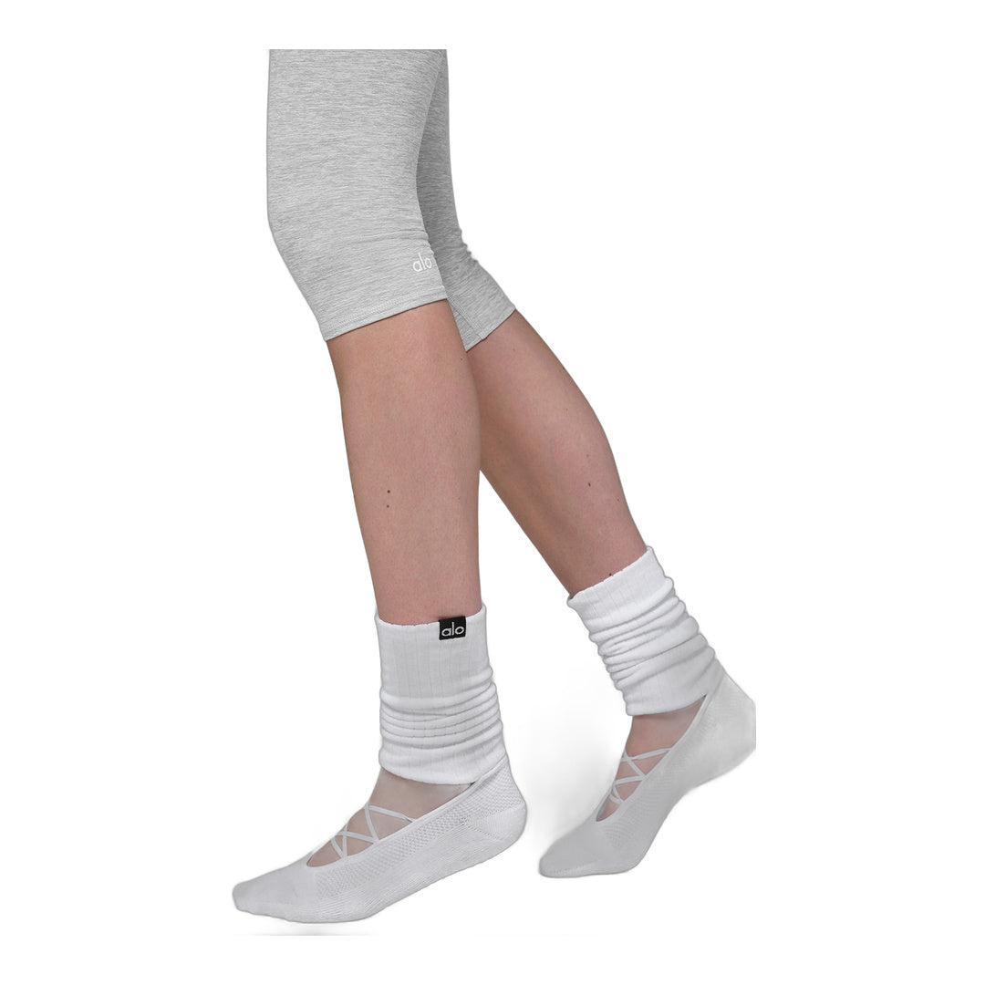 alo Alosoft High-Waist Iconic 90's Capri - Athletic Heather Grey