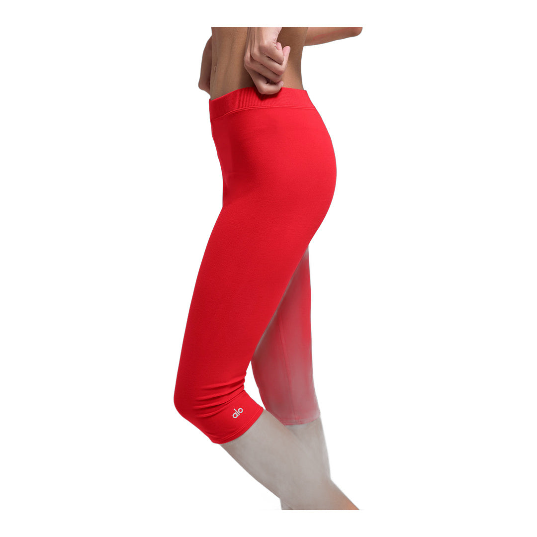 alo Alosoft High-Waist Iconic 90's Capri - Bright Red