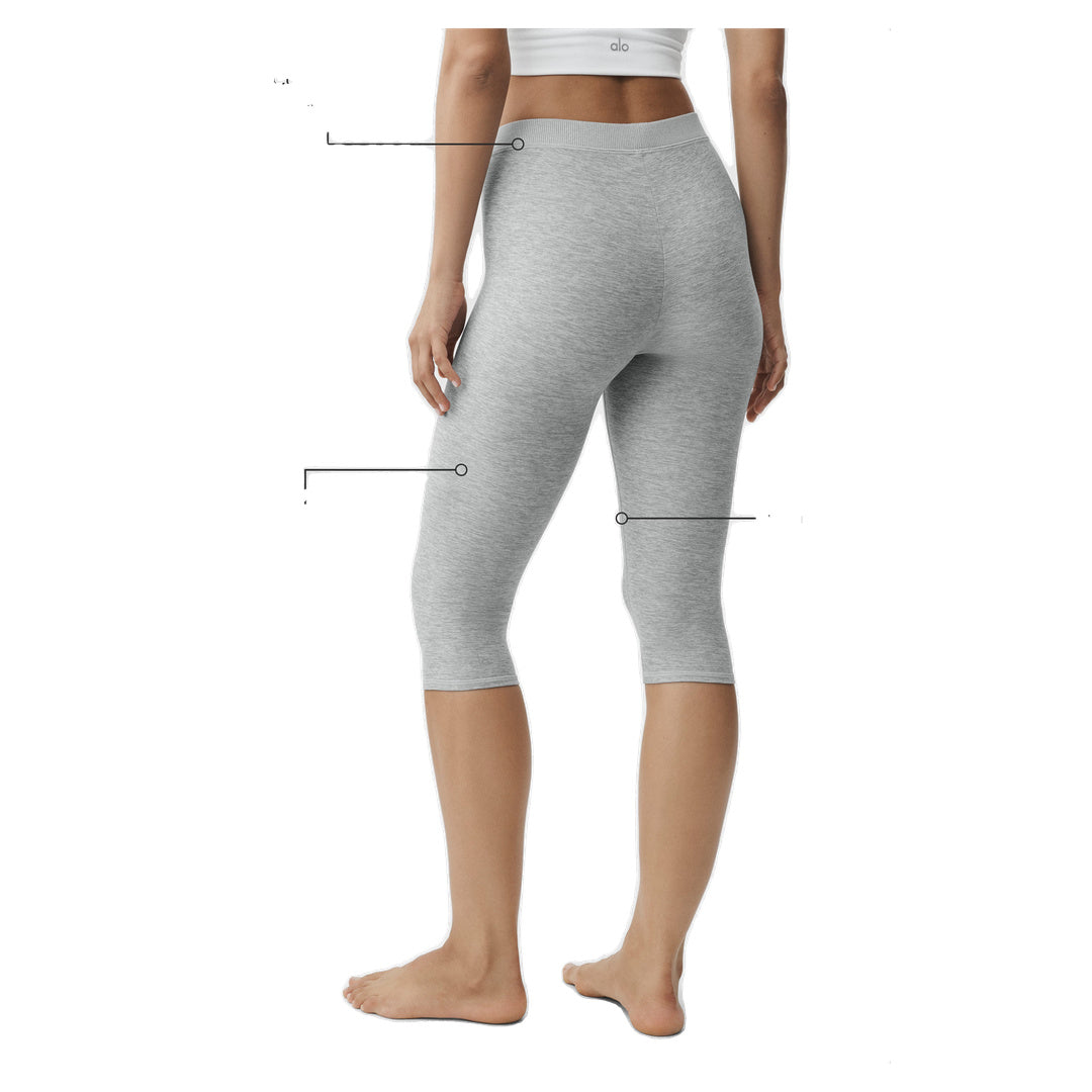 ALO Alosoft High-Waist Iconic 90's Capri - Vintage Athletic Heather