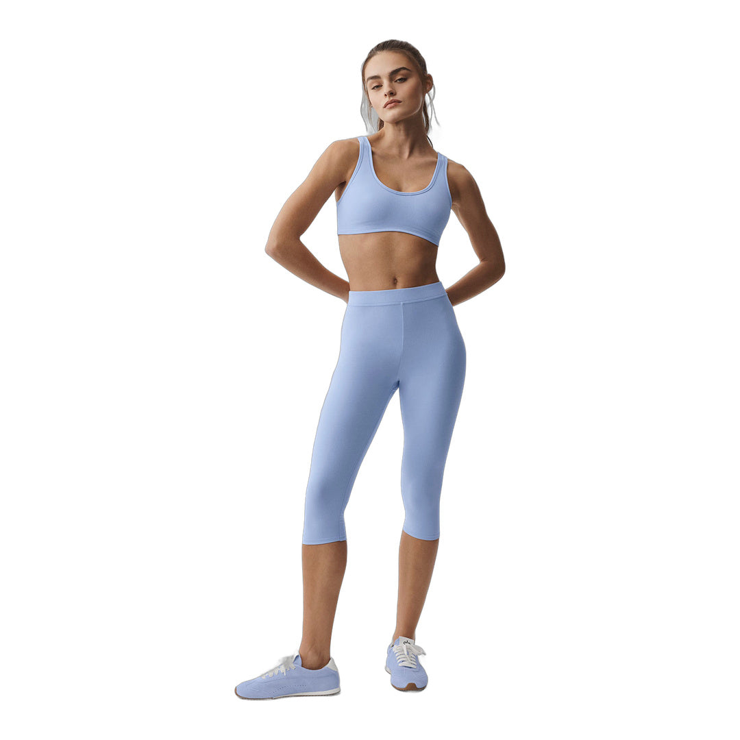 alo Alosoft High-Waist Iconic 90's Capri - Light Provence Blue